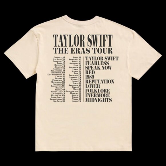 Taylor Swift | The Eras Tour Beige Album 2 lines T-Shirt - Picture 2 of 15